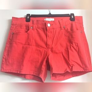 Forever 21+ Red Denim Shorts (Size 14)